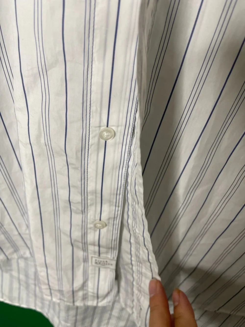 Frank & Eileen NWOT Grayson White Striped Button Down Relaxed Tunic Shirt Sz L - Picture 5 of 11